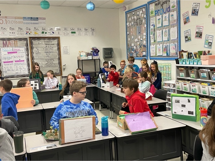 2nd grade loved seeing 5th grade students' Ecosystem project!